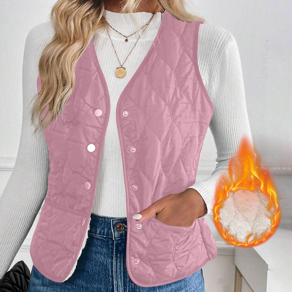 Fashionable Women's Cotton Vest, Thin And Slim Short Cold-proof Warm Vest