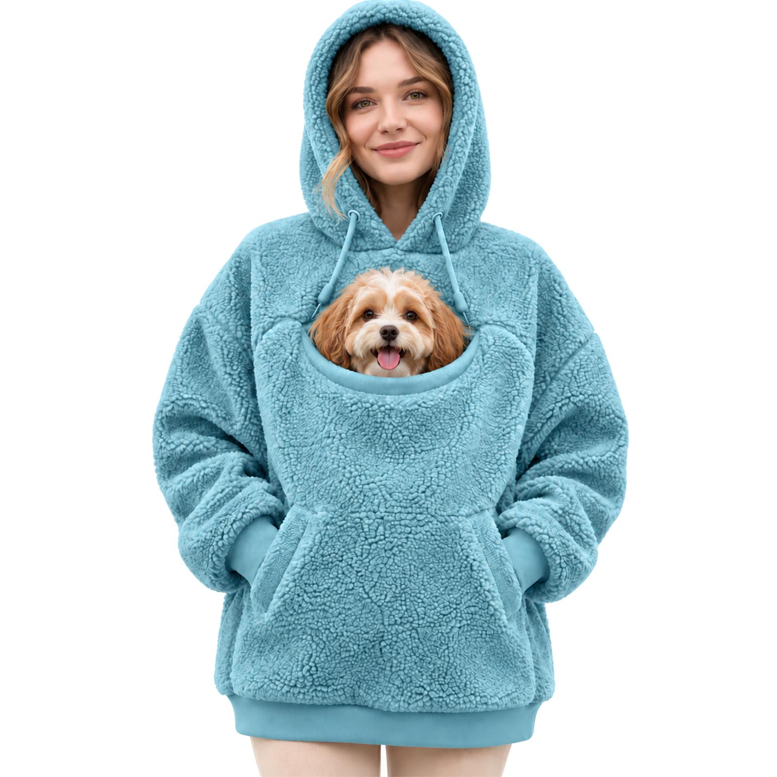 Unisex Hoodie with and Dog Pouch