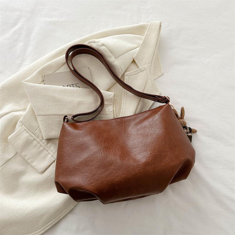 

Модная ретро плиссированная сумка на плечо женская ранняя весна иностранный стиль текстура сумка-тоут