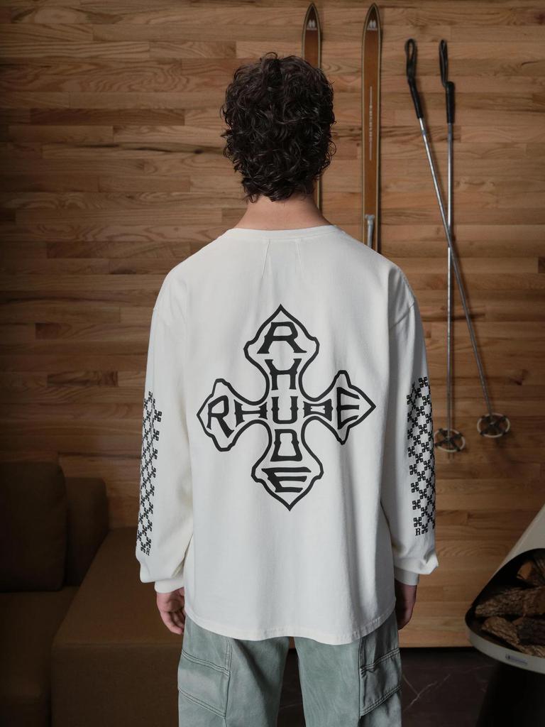 25SS RHUDE Geometric Hooded Sweatshirt - Men's Trendy European & American Style Jacket