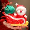 Santa Claus Doll Sleigh Car Penguin Snowman Plush Toy Christmas Desktop Ornament Decoration Gift