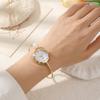 Gemstone Quartz Quartz Wristwatch Elegant Rhinestone Dial Watch Gift Pearl Bracelet Watch  Wedding