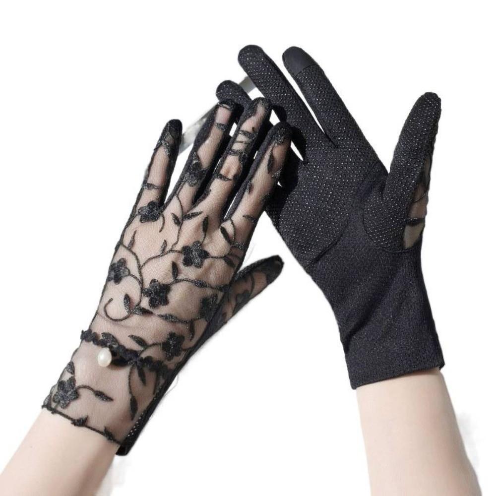 Lace Riding Driving Gloves Non-Slip Grip Sunscreen Gloves Women Touchscreen Gloves  Anti-UV