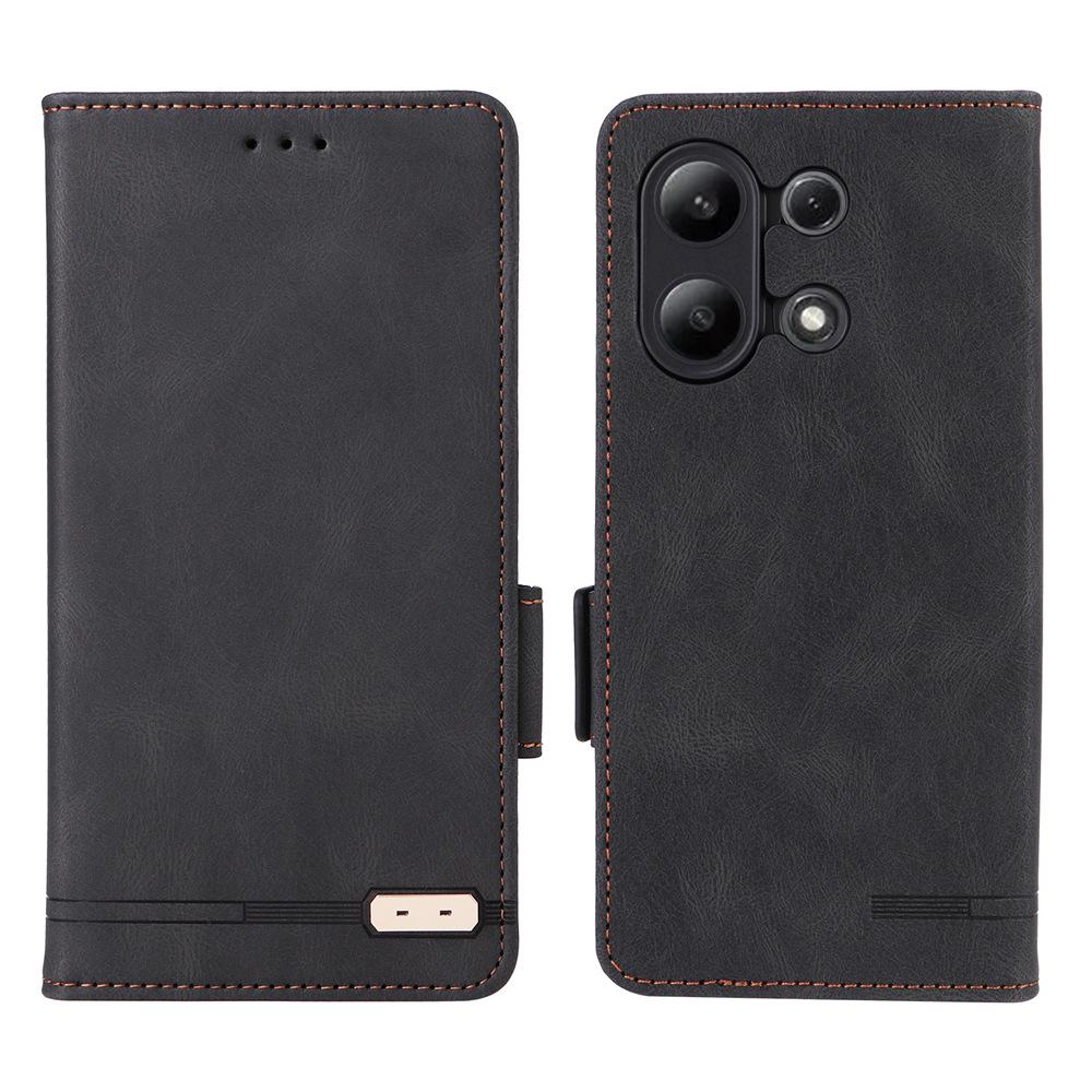 Redmi Note 13 4G Leather Flip Phone Case with Magnetic Buckle