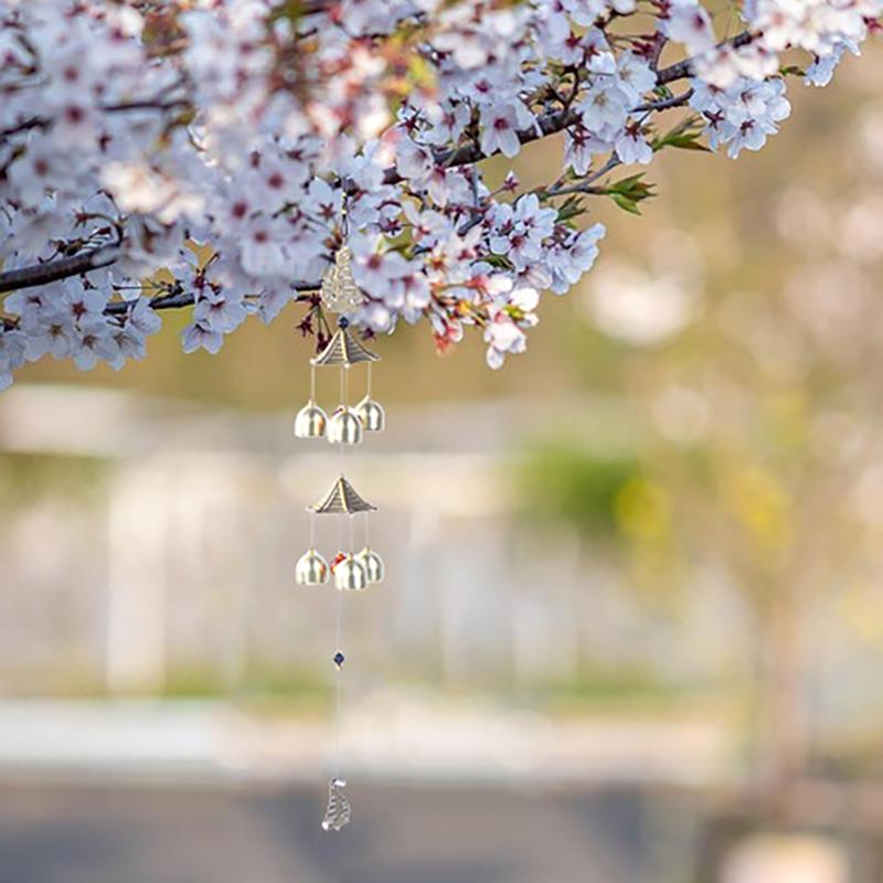 Sinos de Vento Retrô Decorações de Jardim Sinos de Vento Decoração Externa Para Casa Sino de Vento de Cobre Música de Vento Decoração de Casa