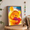 Disney Oil Painting Winnie the Pooh Heart Art Handmade Diy Painting Home Decoration Gift