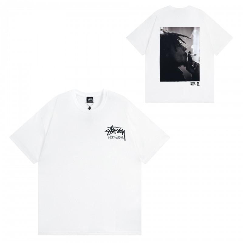 Camiseta de Algodón Streetwear para Hombre y Mujer Corte Holgado Manga Corta Camiseta Gráfica Casual Unisex Cuello Redondo