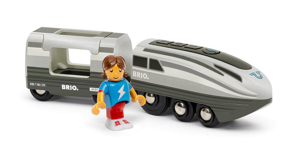 BRIO Turbo Train for ages 3 and Wooden Toy Electric Gift for 36003, up. [Toy, Train, Locomotive, Vehicle, Birthdays/Christmas]