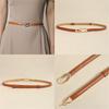 Comfortable Adjustable Waist Strap Belt Slin Waistband for Women Stylish Heart Clasp Detail PU Leather Daily Wear
