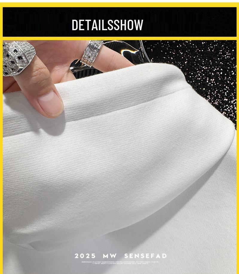 Herren-Kapuzenpullover im europäischen Stil mit Stickerei - Herbstkollektion 2025, Trendiges Light-Luxury-Design.