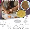 Korean Sugar Candy Making Tools Squid Sugar Player Kit Steel Cookie Cutters Sugar Cookie Umbrella Triangle Star Round