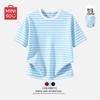 MINISO Women's Loose Striped Cotton T-Shirt