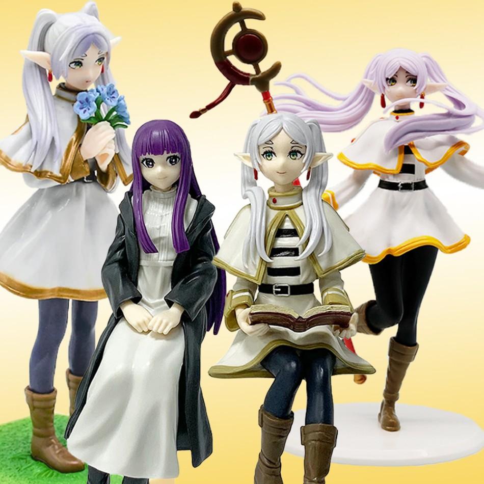 4Pcs Furyu Noodle Stopper Sousou No Frieren Anime Girl Figure Frieren Beyond Journey'S End Action Figure Collectible Model Toys
