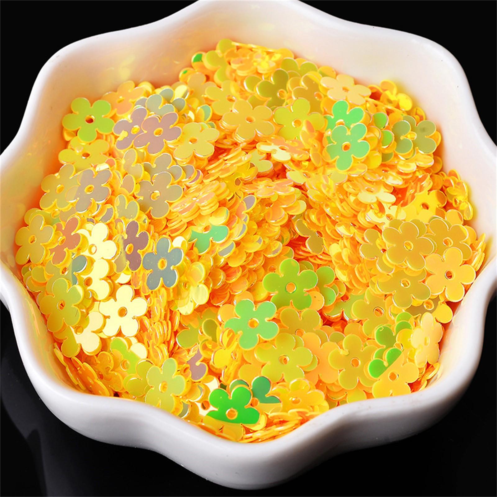 

20g(1200pcs)/Упаковка 7 мм плоские ПВХ блестки свадебные конфетти DIY швейные украшения украшения для вечеринки аксессуары One Size жёлтый