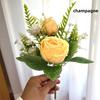 Nordic Simulation Flower 5-Forked Persian Grass Rose Fake Flower Decorate Wedding Venue with Floral Bouquets  Decorations Shooting Props
