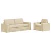 Sofa Set 2 Pcs Cream 222 X 80 X 82 Cm Fabric