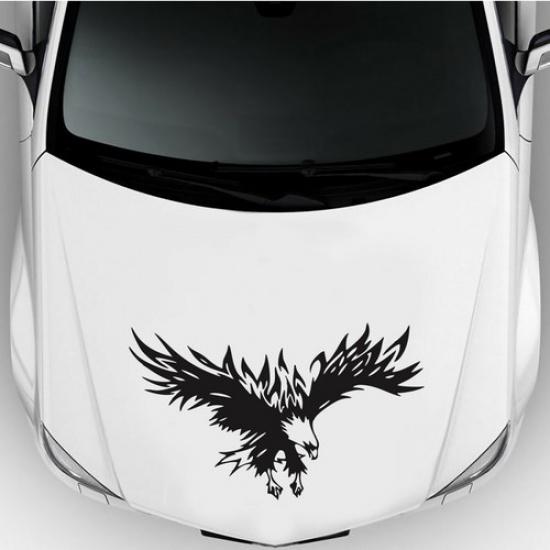 Car Front Engine Hood Vinyl Sticker Flying Animal Graphics Decal DIY Decoration