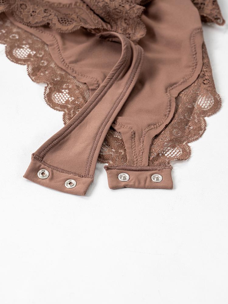 European & American Lace Suspender Bodysuit – Sexy, Breathable, Skin-Friendly Nude Sportswear