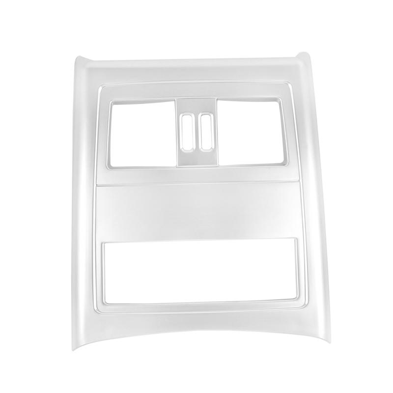 

For BMW 3 Series E90 2005 - 2012 ABS Car Rear Air Condition Air Vent Outlet Anti-kick Cover Trim Carbon Fiber Texture / Silver срібний