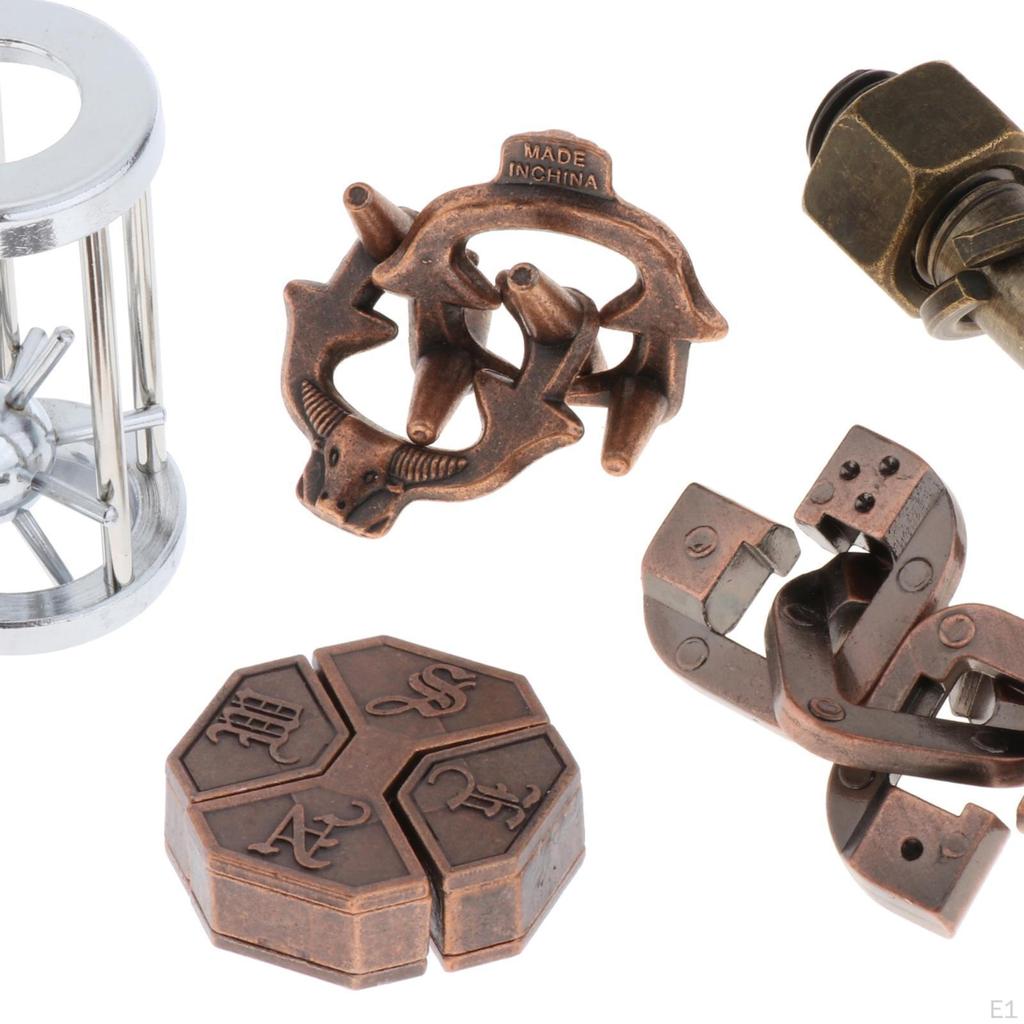 3D Metal Lock Brain Teaser Trick Toys