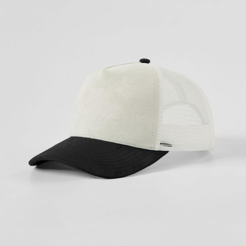 Unisex Suede 5-Panel Structured Baseball Cap With Mesh Back Breathable Sun Hat Outdoor Sports Casual Wear