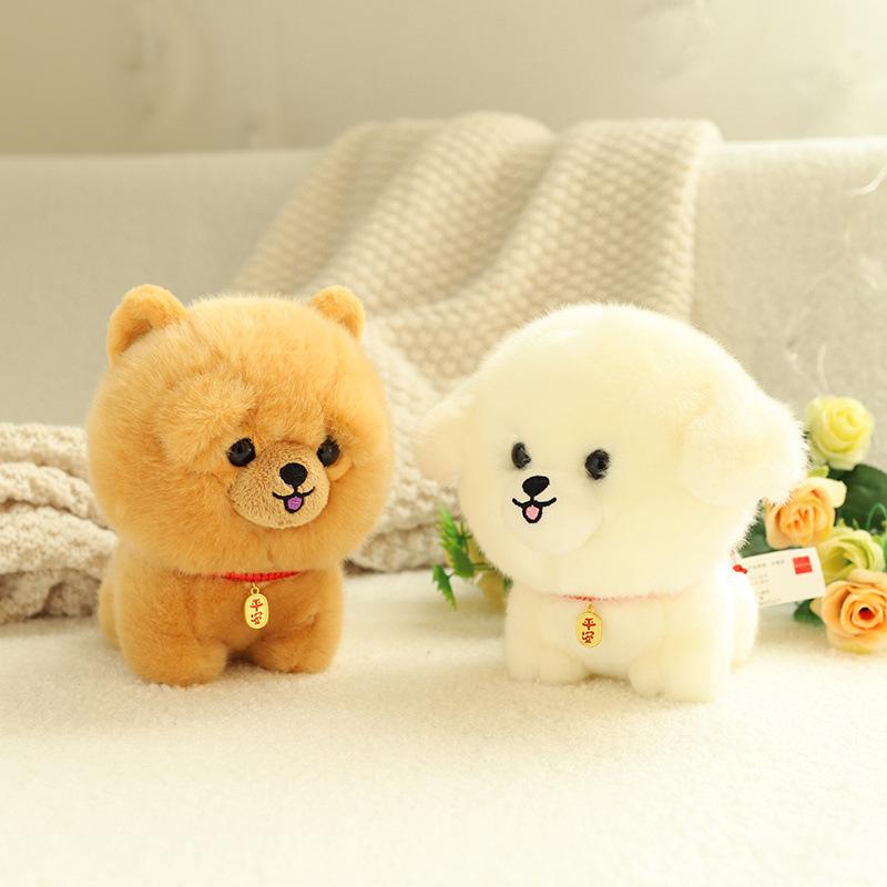 Levensecht Kawaii Pluizig Hond Knuffeldier Simulatie Puppy Model Zachte Pop Kleine Chow Pomeranian Corgi Yorkie Pluche Cadeau Voor Meisje