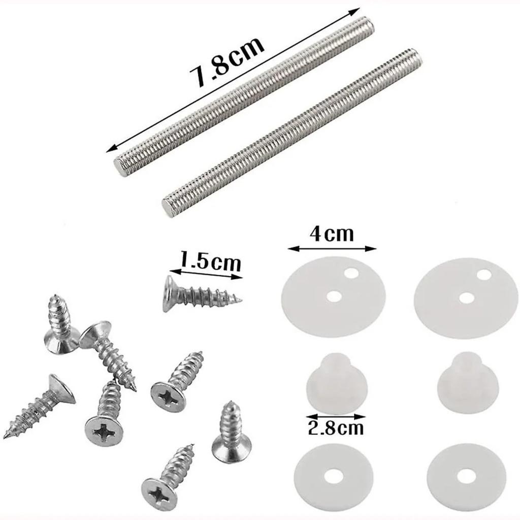 Toilet Seat Hinge Fixings Replacement-suitable,2 Pack Replacement With Zinc Alloy Fixings2 Pcs
