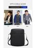 Men's Black Oxford Cloth Waterproof Crossbody Shoulder Bag - Large Capacity, Minimalist Design for Casual Travel