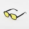 Unisex Sommer Schwarz Gelb Quadratische Sonnenbrille