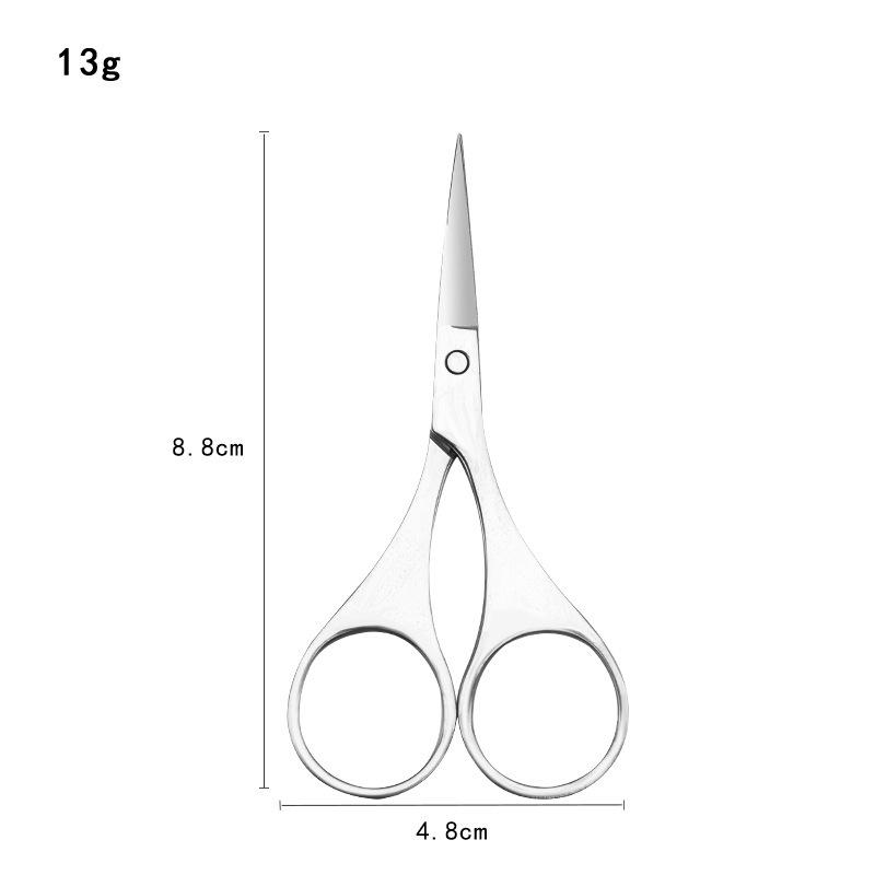 Russian-Style Stainless Steel Cuticle Nippers & Eyebrow Trimmers - Pointed Tip Beauty Scissors