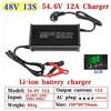 High-power 48V 5A 8A 10A 12A 15A 20A Electric Vehicle Lithium Battery Charger 13S 14S 16S 54.6V 58.8V 58.4V 54.75V LCD Display