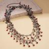 Wind-inlaid diamond multi-layer fringed sweater chain fashionable and exquisite court style necklace