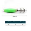 3 Pieces Luminous Squid Jig Hooks Freshwater Saltwater Fluorescent Lures 12cm Glow in The Dark