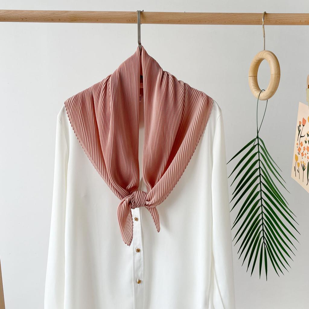 Lenço de Cabeça do Oriente Médio Lenço Quadrado Grande Lenço de Cor Sólida para Mulheres Seda Imitada Pérola Mulher da Neve