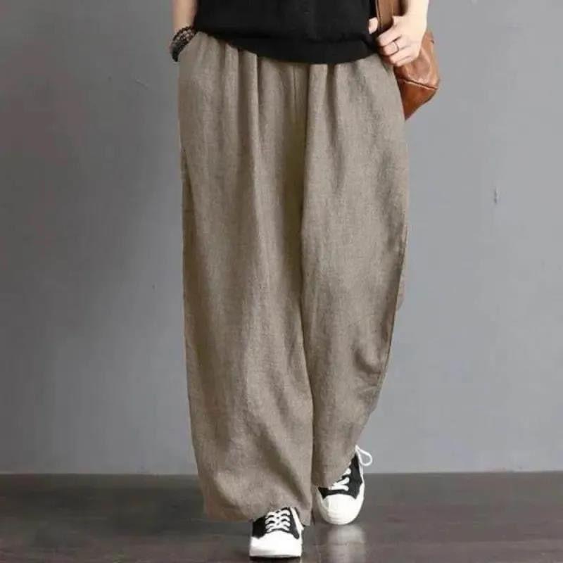Women's Baggy Wide-Leg Pants High Waist Loose Casual Comfortable Daily Boho Style Trousers