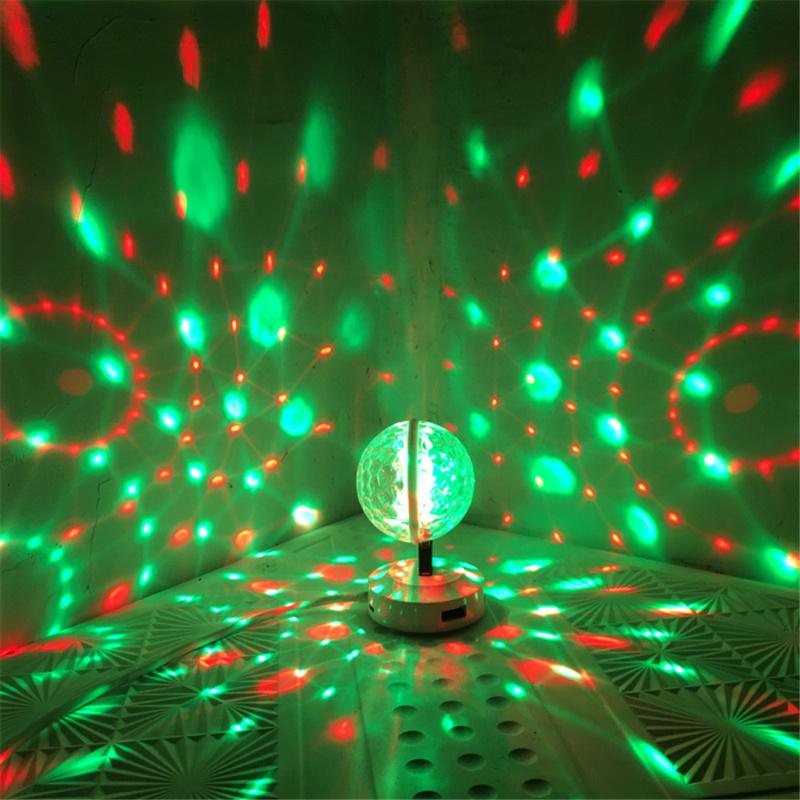Usb Plug Colorful Lights Car Atmosphere Lamp Led Portable Mini Sound Control Automatically Rotates