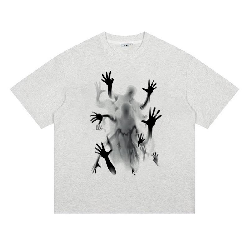 Graphic TShirts Printed 100 Cotton Short Sleeve Tee Tops Summer Korean Vintage Oversized Shadow Y2k Streetwear Unisexs Clothing