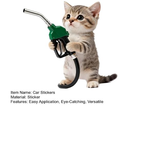 Cute Cat Car Sticker for Fuel Tank Funny Vinyl Decal for Vehicle Exterior Waterproof Scratch Cover Decoration