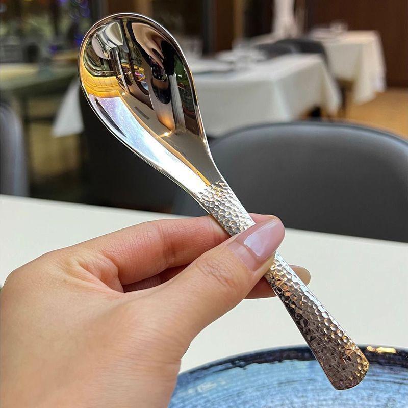 1 Pezzo Cucchiaio Spesso con Motivo a Martello Retrò Cucchiaio per Frutta Cucchiaio per Anguria Cucchiaio da Dessert di Alto Valore Cucchiaio per Ristorazione Commerciale