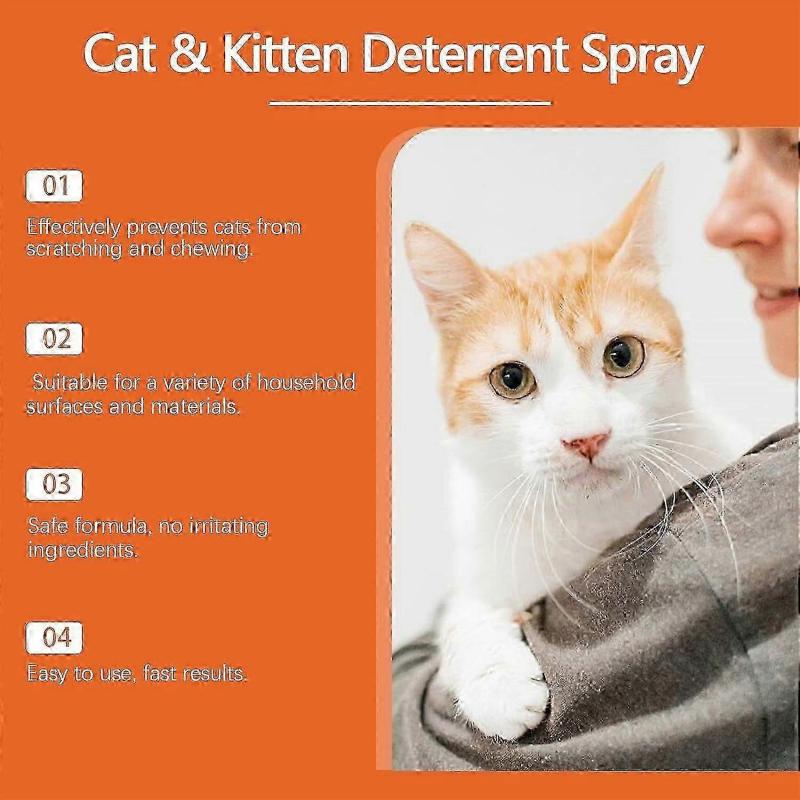 Naturalny Spray Odstraszający Koty 100ml, Do Wewnątrz i Na Zewnątrz, Bezpieczna Formuła Nie Pozostawiająca Plam do Ochrony Mebli, Roślin, Dywanów, Ogrodu