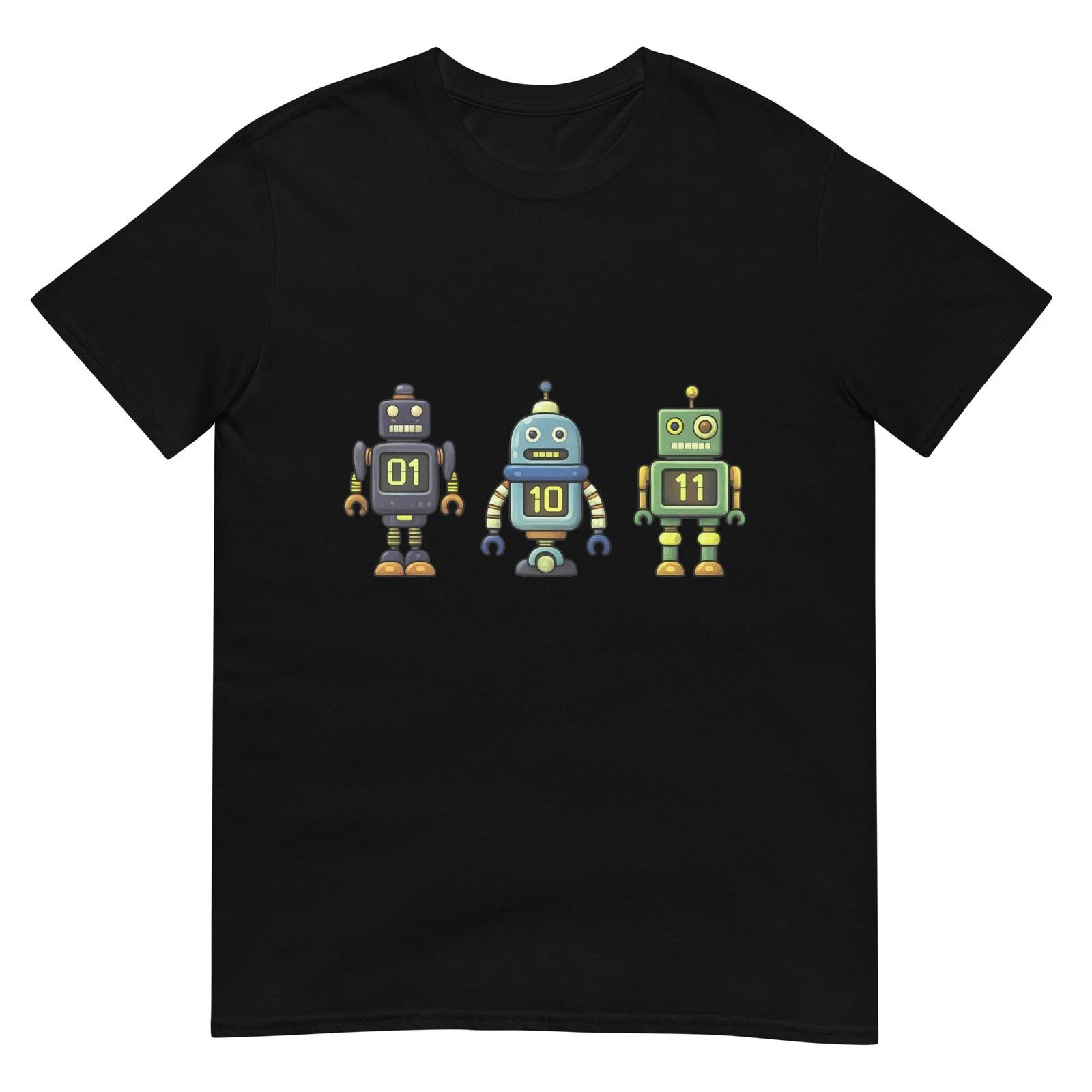 Binary Robot 01 10 11 Cute Coding Robot Kids STEM Programmer Long Sleeve T-Shirt L