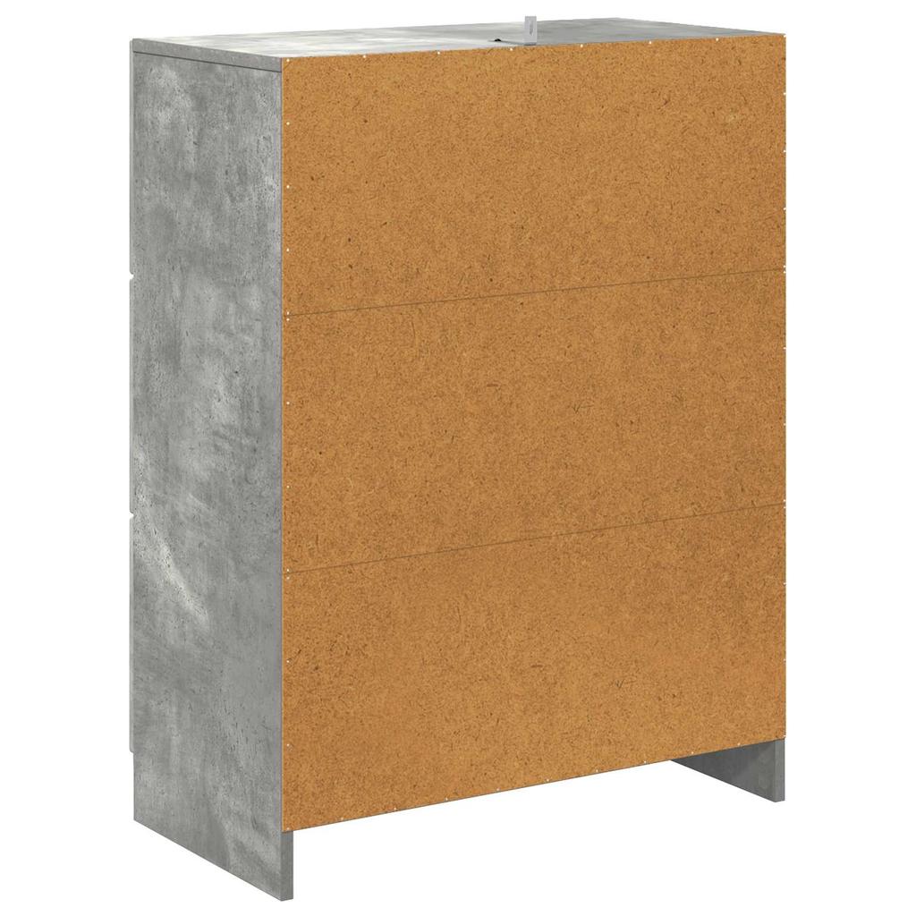 Drawer Cabinet Concrete Grey 66 x 34.5 x 87 cm Particleboard