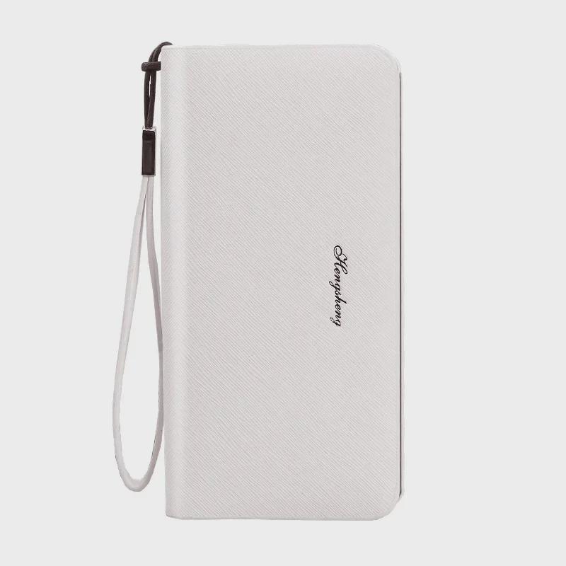 Hengsheng Men's Business Casual Clutch Wallet - Large Capacity Long Coin Purse with Hand Strap