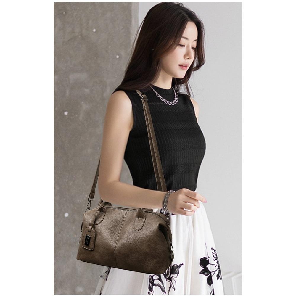Women's PU Leather Hobo Shoulder Bag Large Capacity Casual Tote Handbag