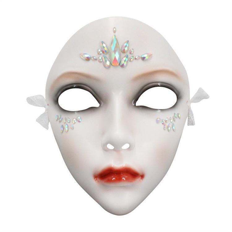 Butterfly Knot Sticky Rhinestones And Butterfly Mechanical Pattern Mask With Rhinestones For Themed Events And Stage Performances