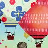 Painting of Mount Hot Air and Phlox and A cute wall hanging ornament featuring a and perfect for decorating your or dining Small made in Japan Fuji,