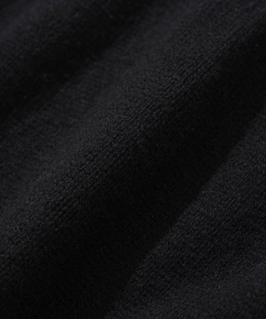 Knitted Nordic Melody Hoodie Cardigan Black