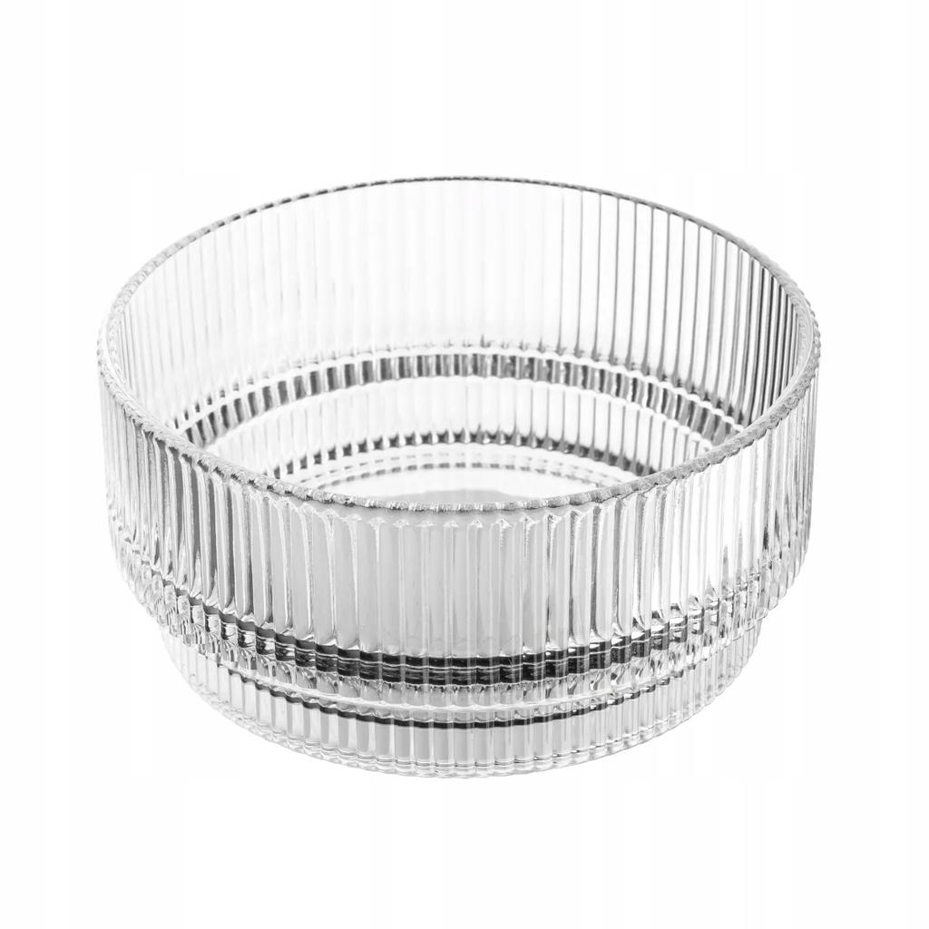 Glass Ribbed Salad Bowl,, Selena, 1 Piece