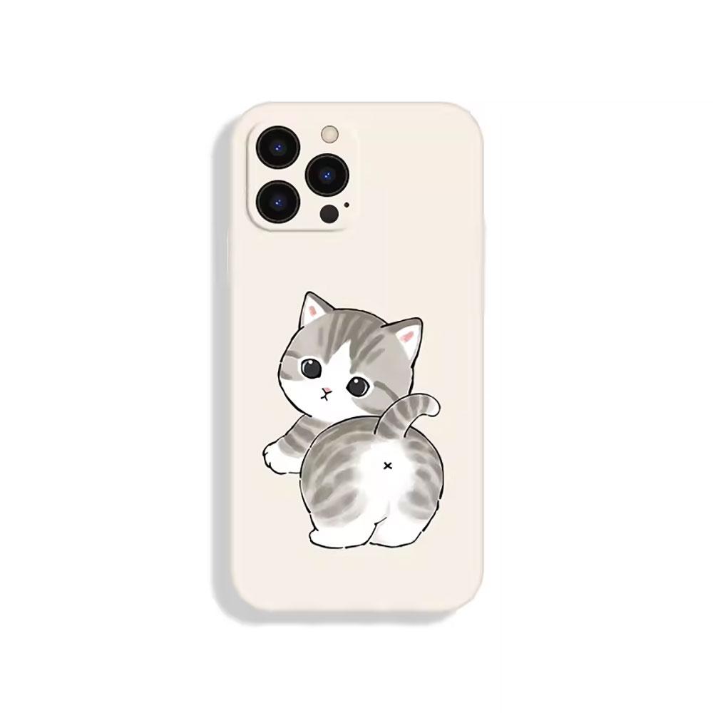 Cartoon Animal Cat Couple Paired Phone Case for IPhone 16 15 14 13 12 11 Pro MAX Mini SE XS X 7 8Plus Soft Silicone Cover Fundas