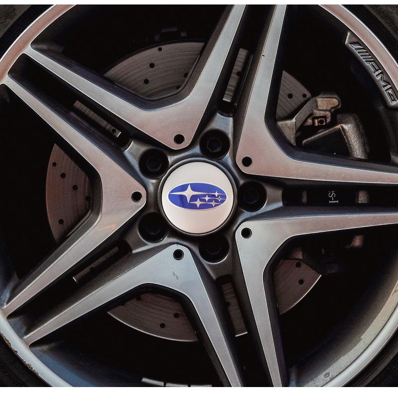 4pcs Car Wheel Stickers 56mm Auto Center Hub Cap Decal For Subaru STI Forester Impreza Legacy Outback XV BRZ WRX Tribeca ew3